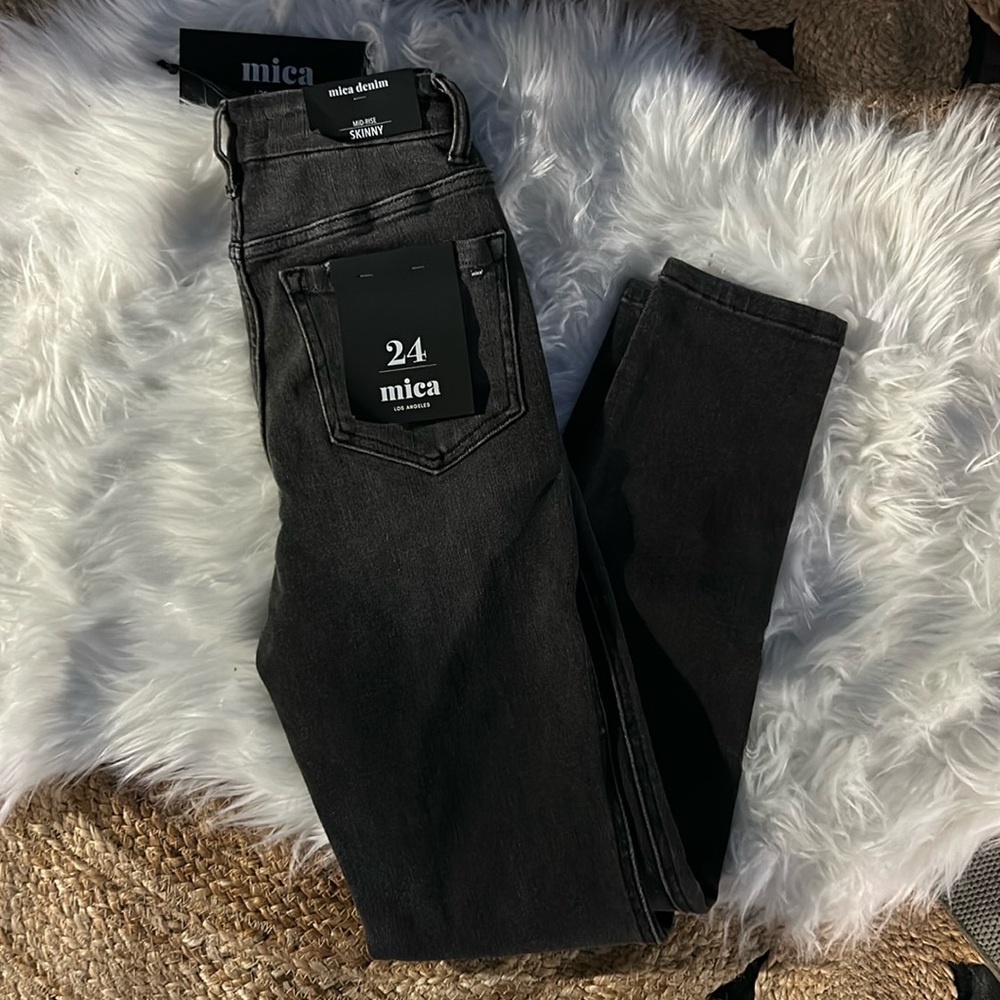MICA Jeans Nwt Mdp-s163 cut 90485 midrise skinny black washed